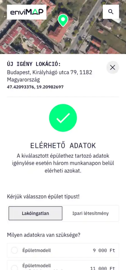 Téradatok igénylése